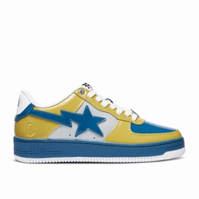 Urban Chill Grip Hold A Bathing Ape Bapesta Low M1 Patent 2022 - Gray x Yellow
