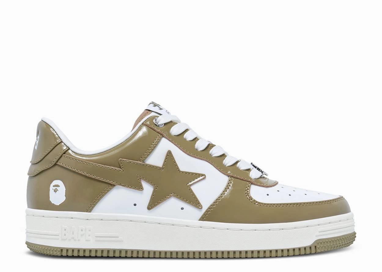 Red Glow Height Plus A Bathing Ape BAPESTA M2 Patent 2023 - Beige