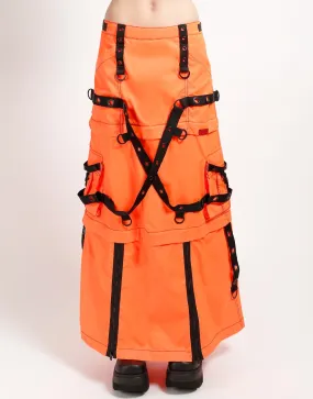 ZIP OFF MEGA NYLON SKIRT NEON ORANGE Seamless Technology Breathable Comfort Fit