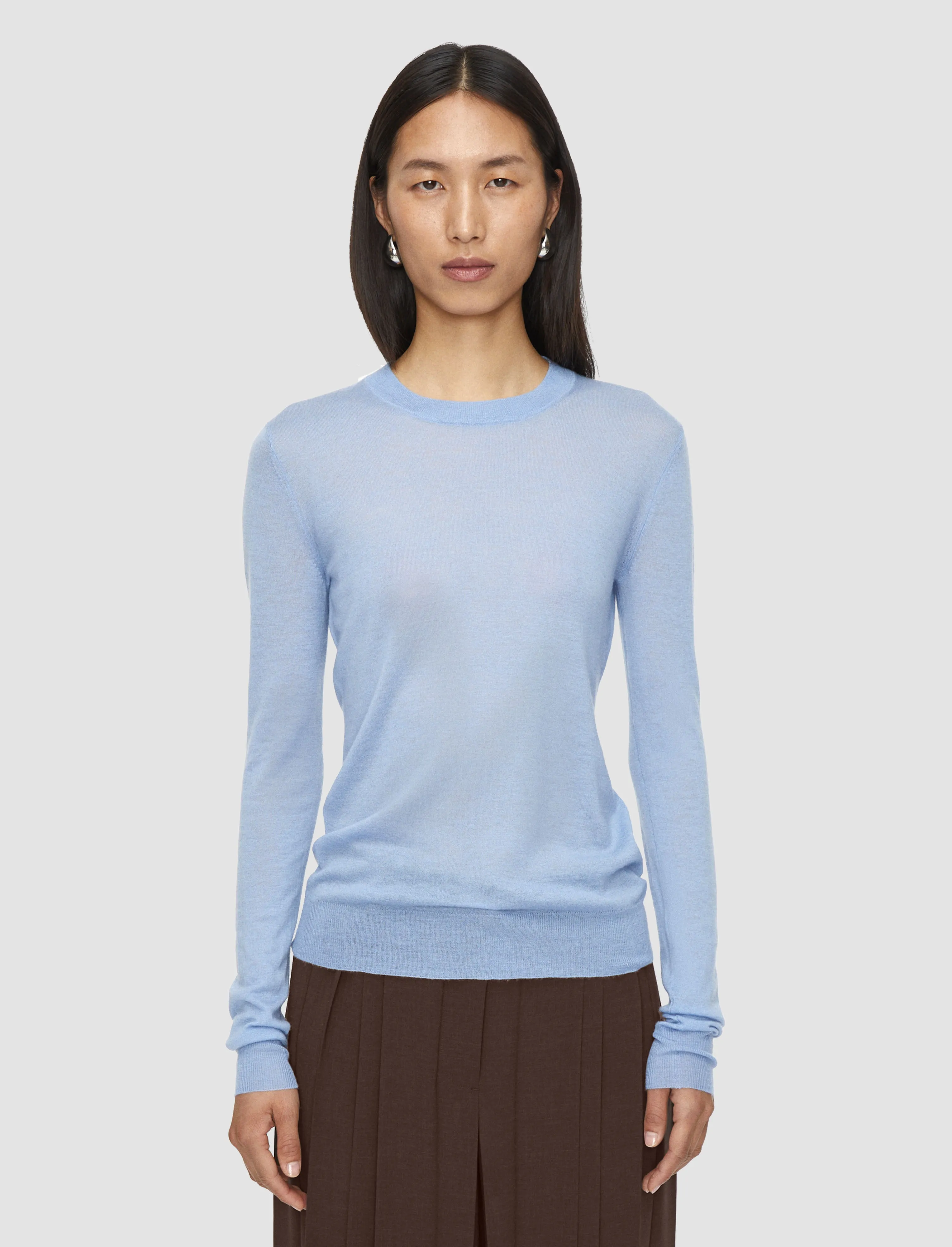 Cashair Round Neck Jumper Clean Silhouette