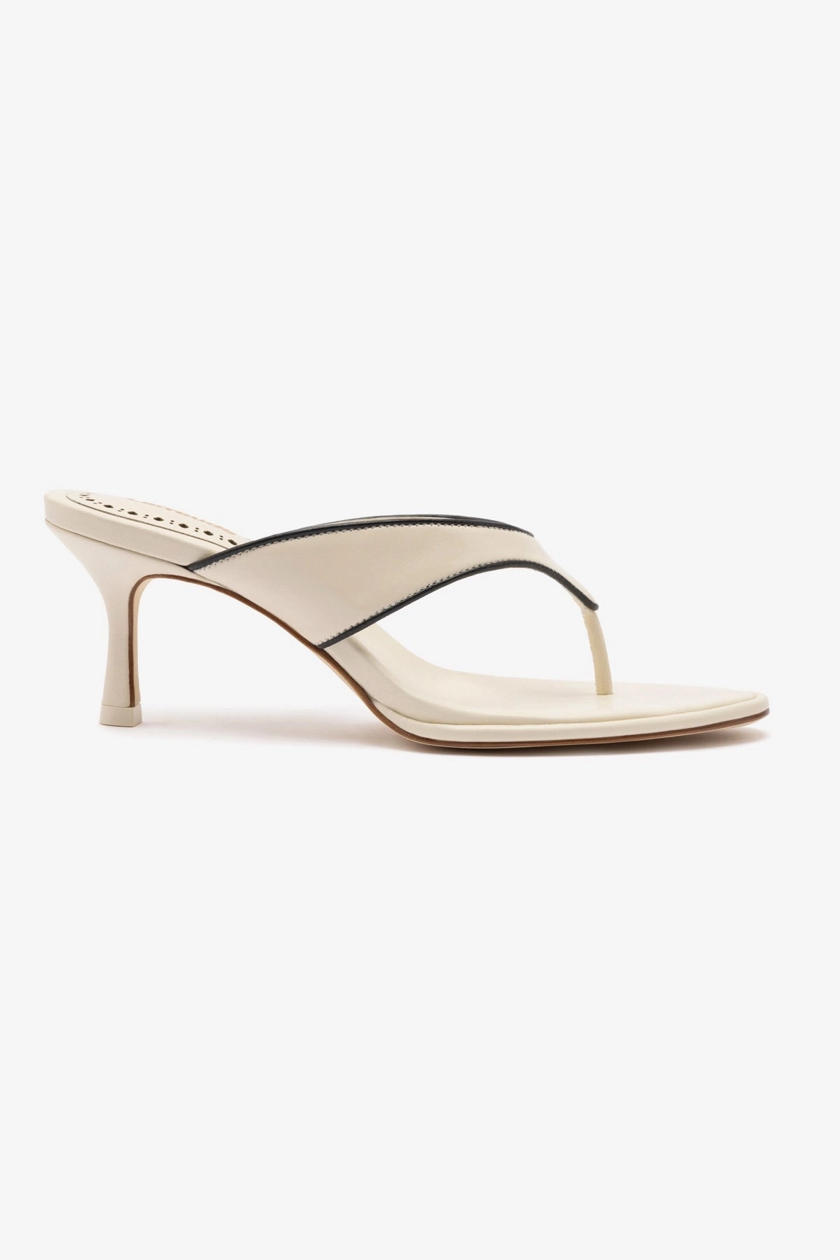 Gaia Sandal In Ivory Leather Retro Mood Scandi Clean