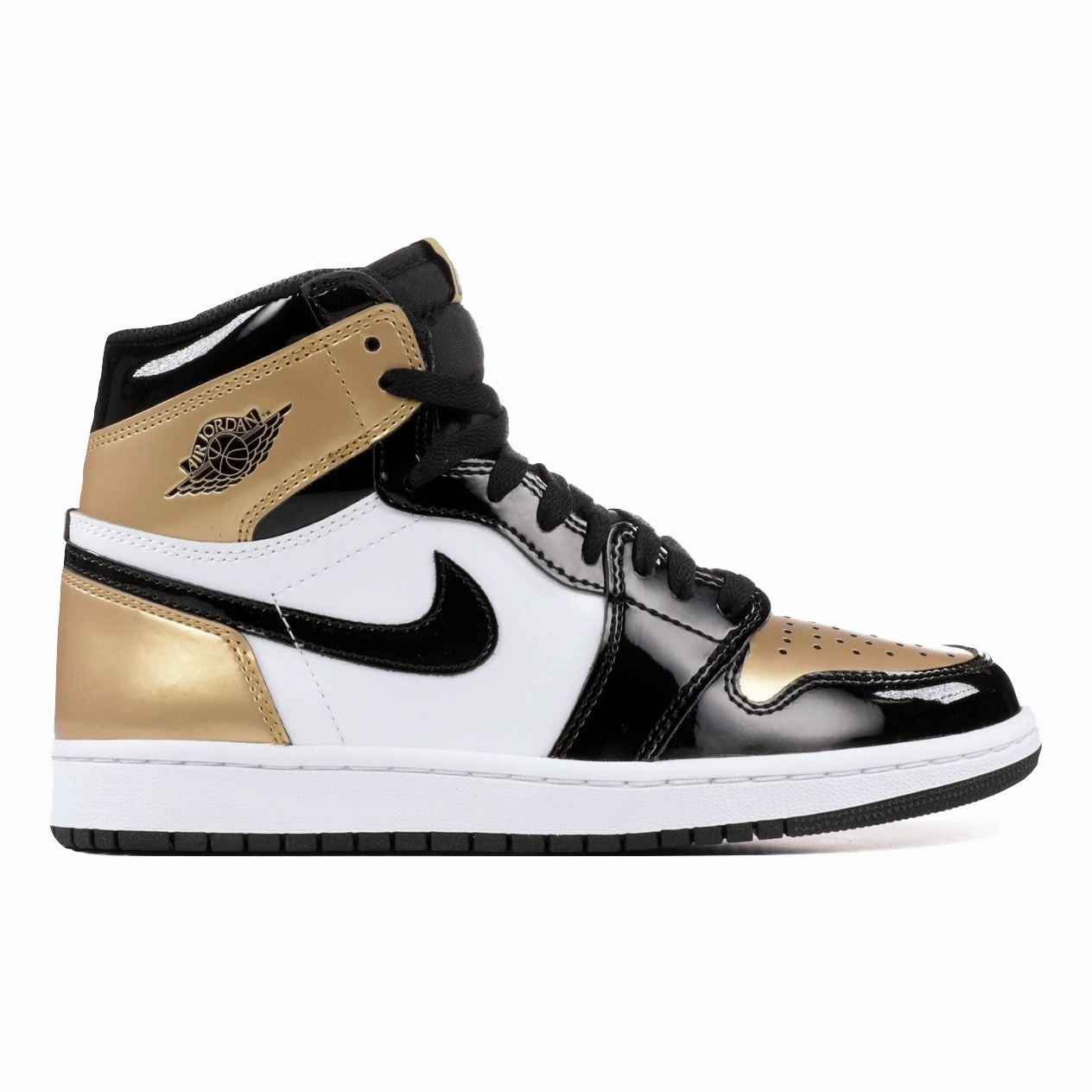 Breathable Indoor Fitness Lightweight Midsole Air Jordan 1 Retro High OG NRG - Gold Toe - Used
