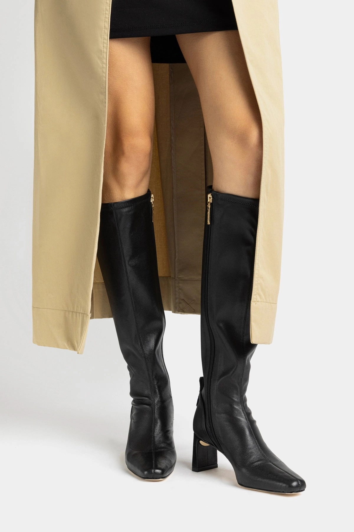 Responsive Cushion Weekend Warriors Alexis Hi Boot In Black Stretch Leather