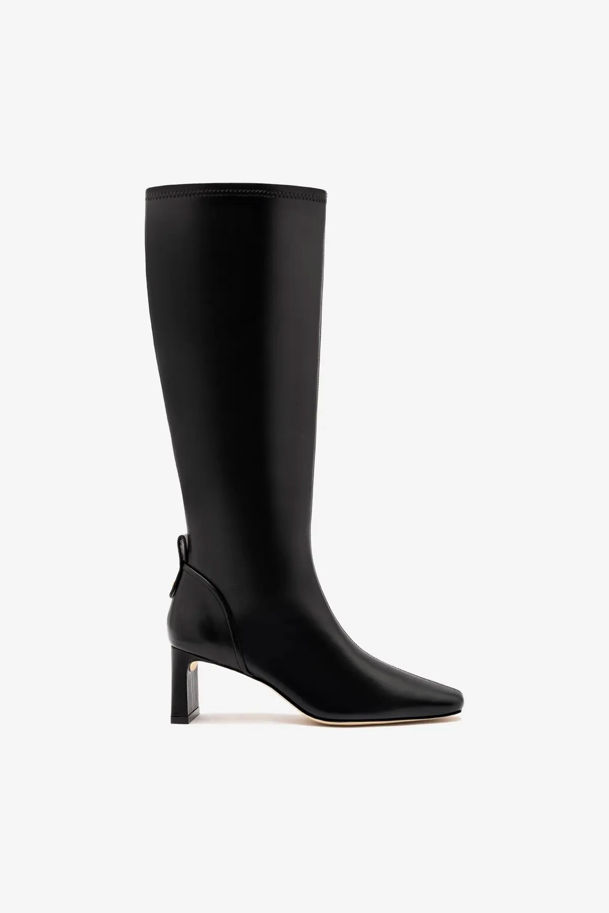 Nordic Tone Alexis Hi Boot In Black Stretch Leather