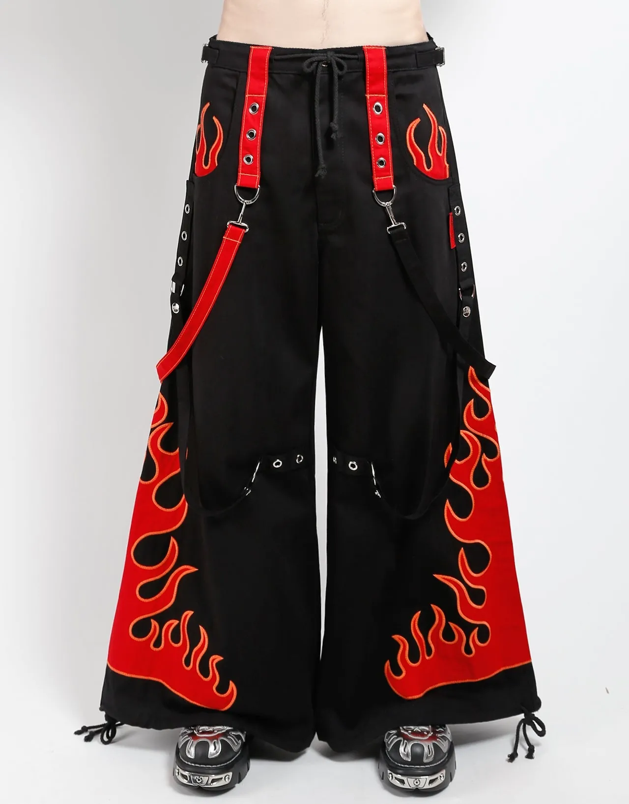 Comfortable Style Modern Relaxed FLAME DARK STREET PANT RED