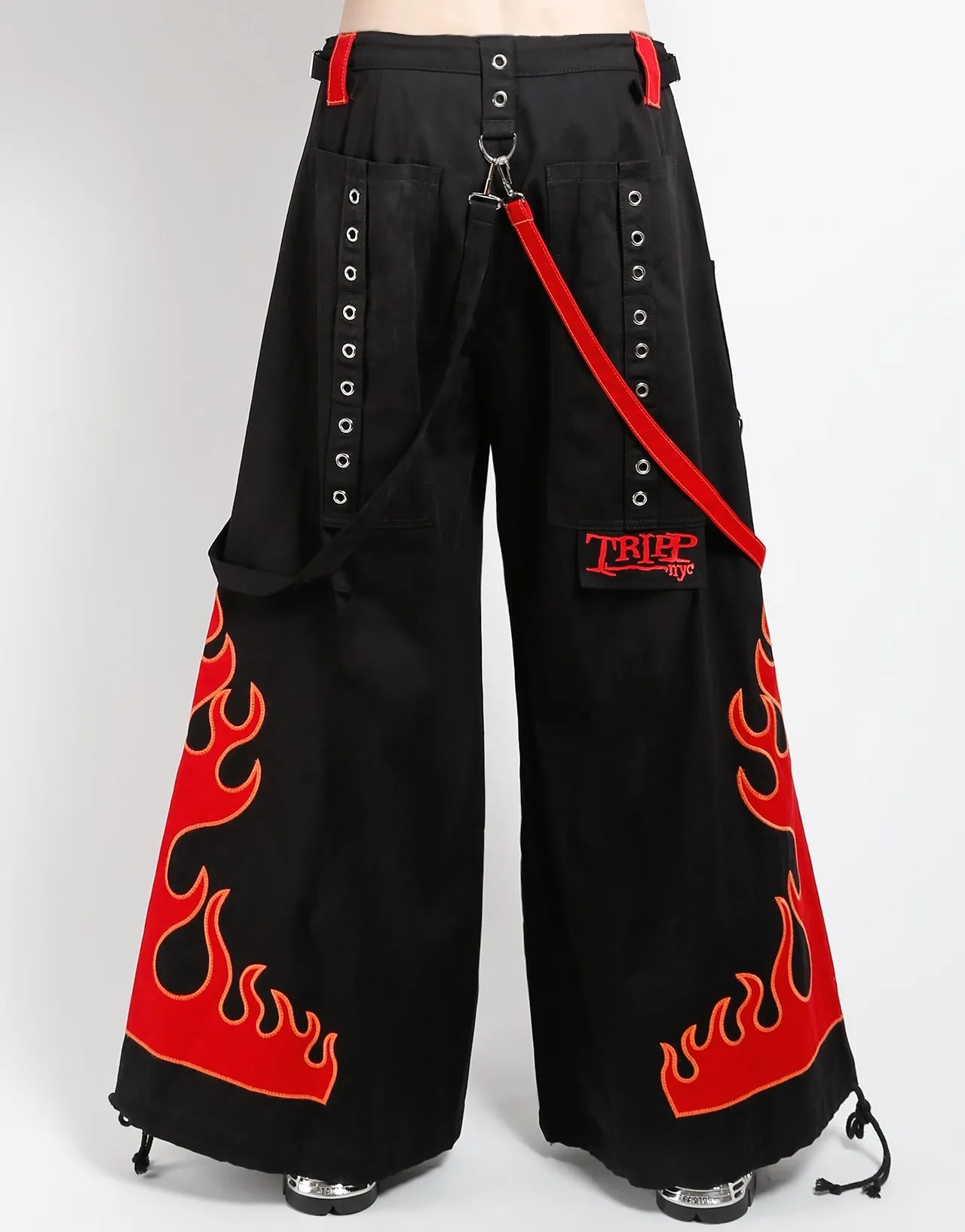 Stretchable Waist High Quality Material FLAME DARK STREET PANT RED