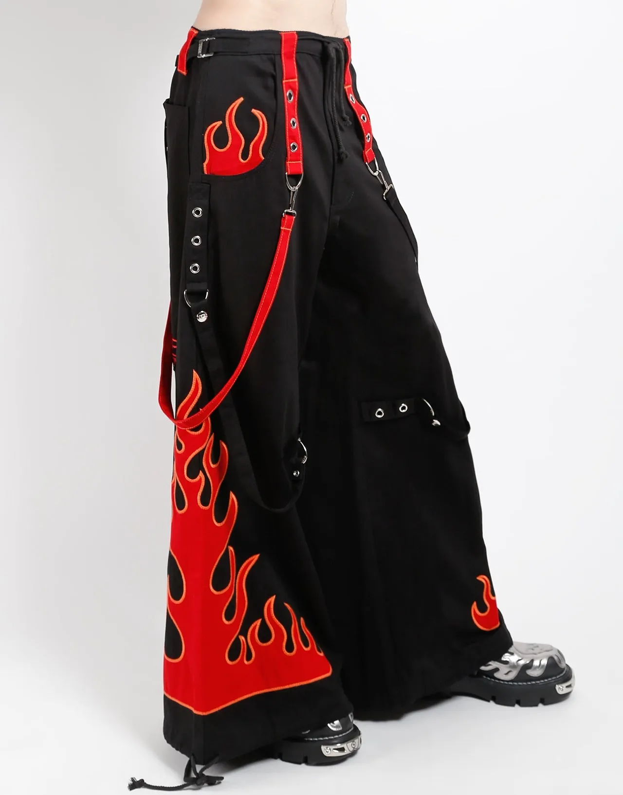 Body Fit FLAME DARK STREET PANT RED