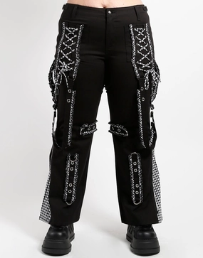 Multi-way wear CURVE SOLID BO PEEP DARK STREET PANT WHITE