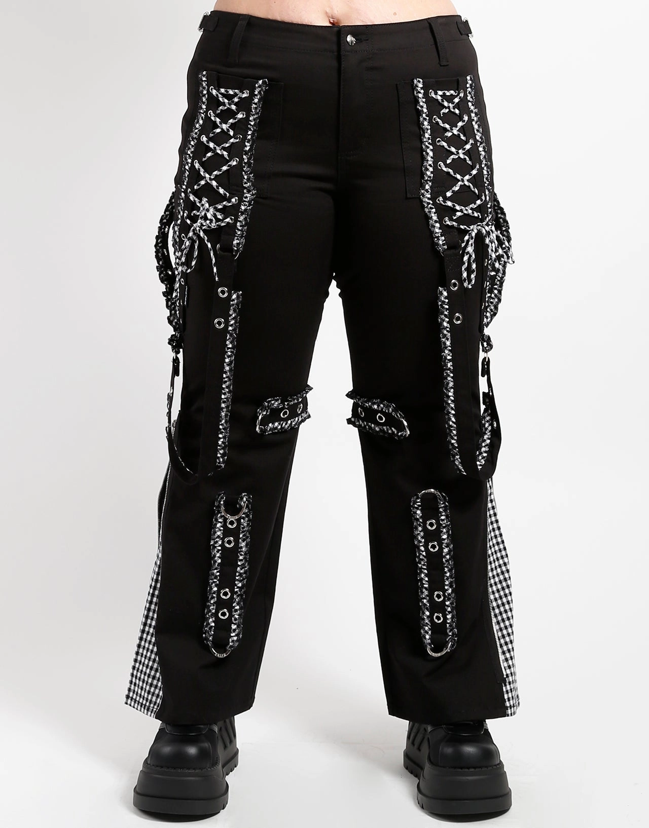 CURVE SOLID BO PEEP DARK STREET PANT WHITE Four Way Stretch Casual Fit