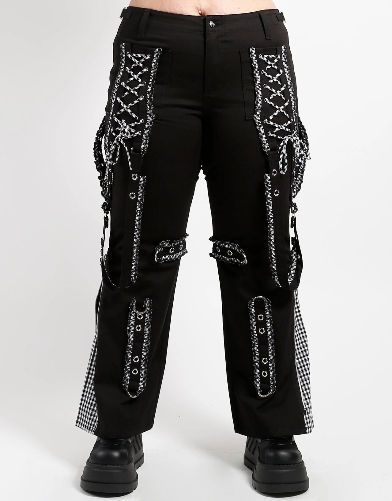 Multi-way wear CURVE SOLID BO PEEP DARK STREET PANT WHITE