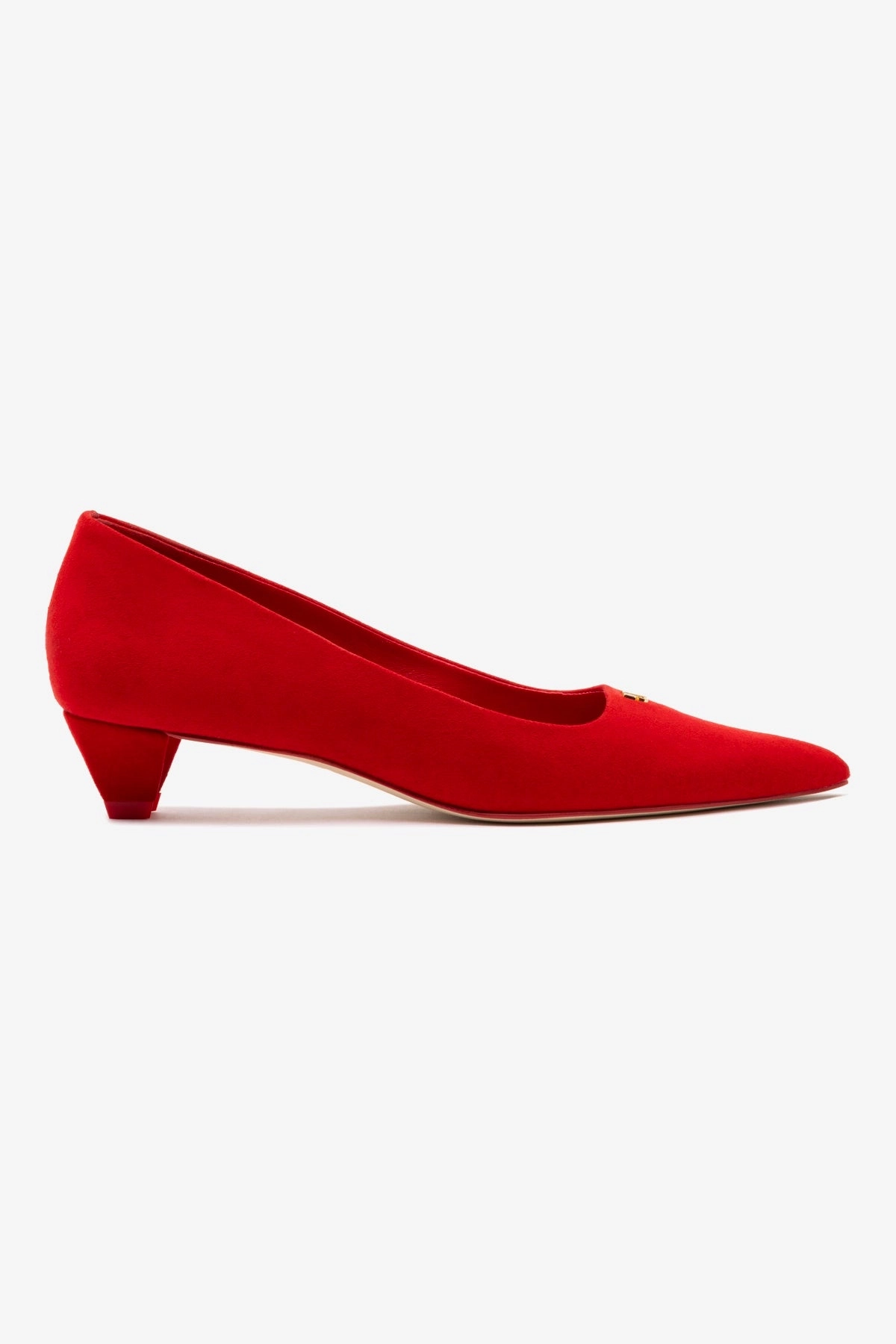 Ruth Pump In Scarlet Suede Memory Foam Standing All Quality