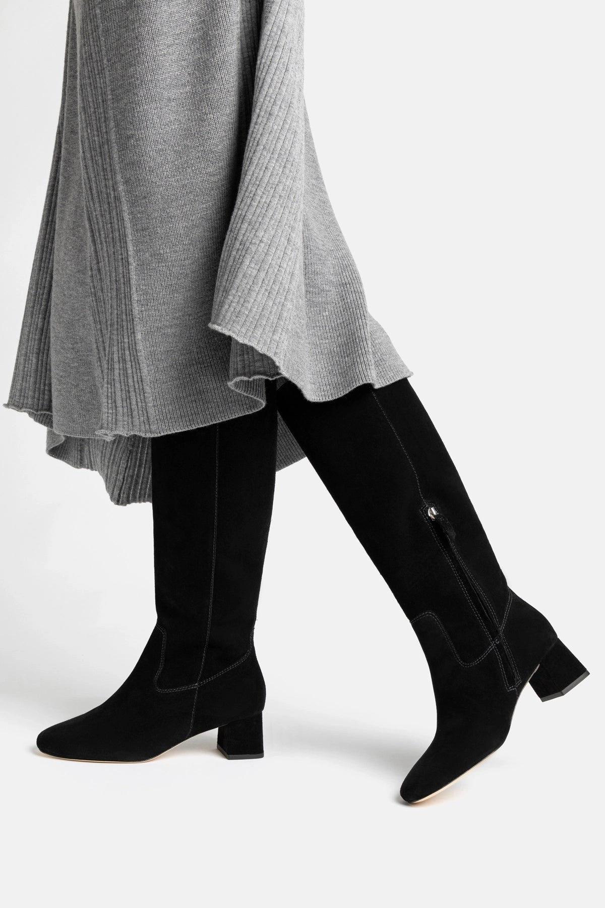 Edie Boot In Black Suede Hill Tough