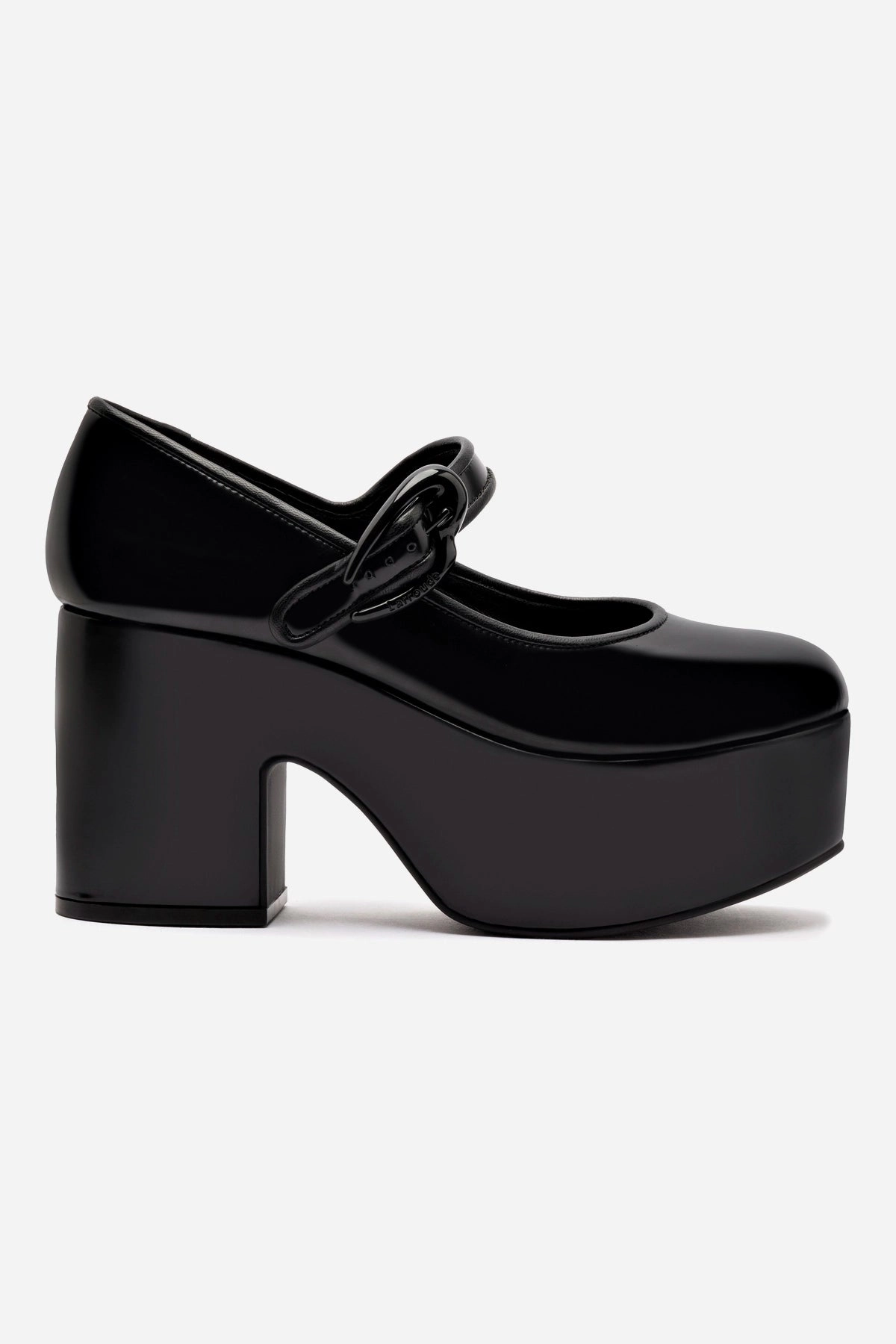 Verona Flatform In Black Box Leather Swim Edge