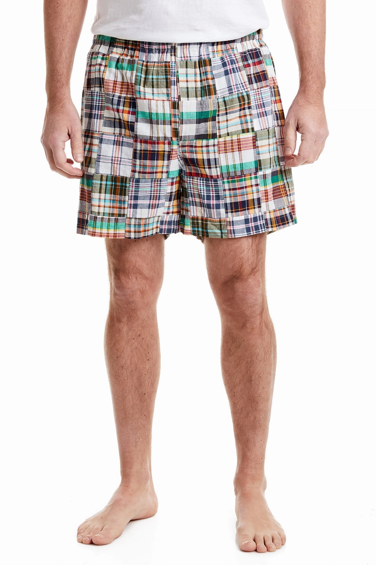 Barefoot Boxer Osterville Patch Madras Lightweight Wear Everyday Layer