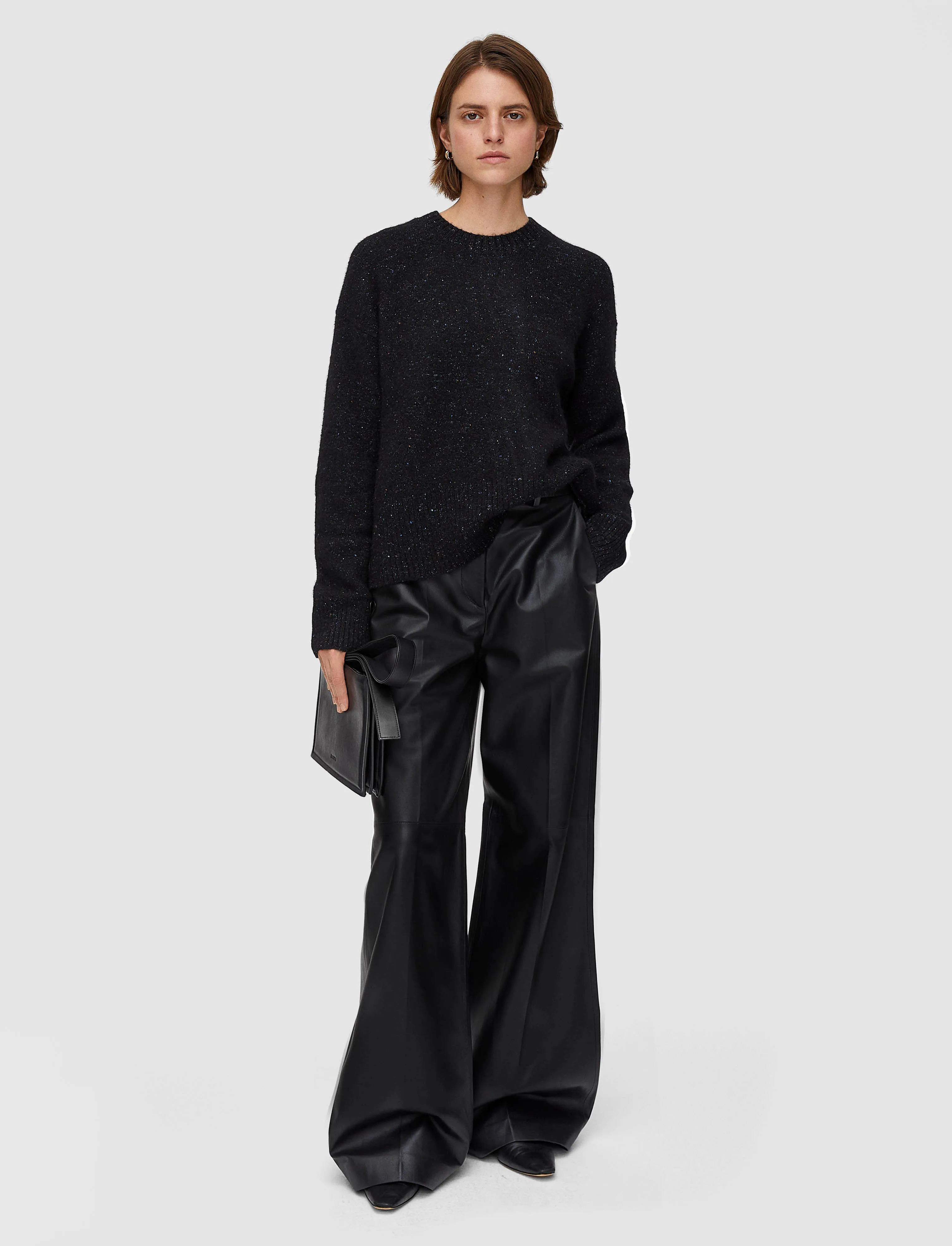 Alpaca Tweed Knit Round Neck Jumper SeamFree Technology