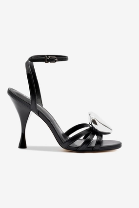 Amore Sandal in Black Leather Supportive structure