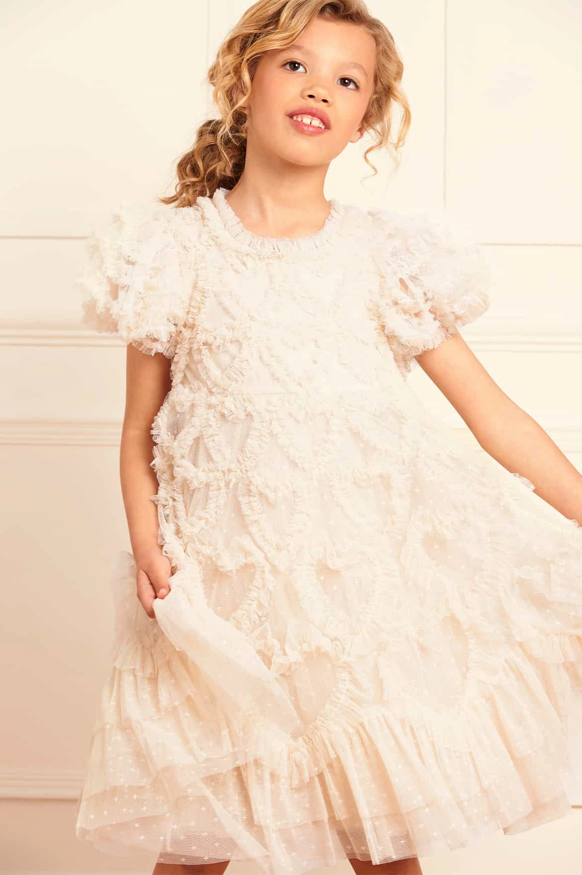 Durable Stitch Pattern AntiPillTreatment Amorette Kids Dress