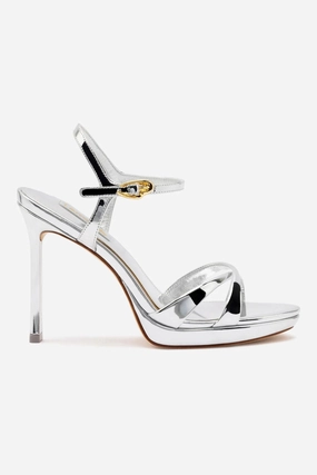 Angelina Sandal In Silver Specchio Moisture wicking