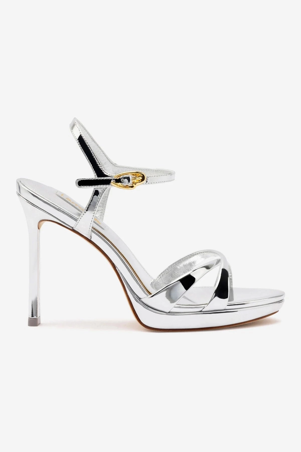Quick Drying Casual Wear Angelina Sandal In Silver Specchio