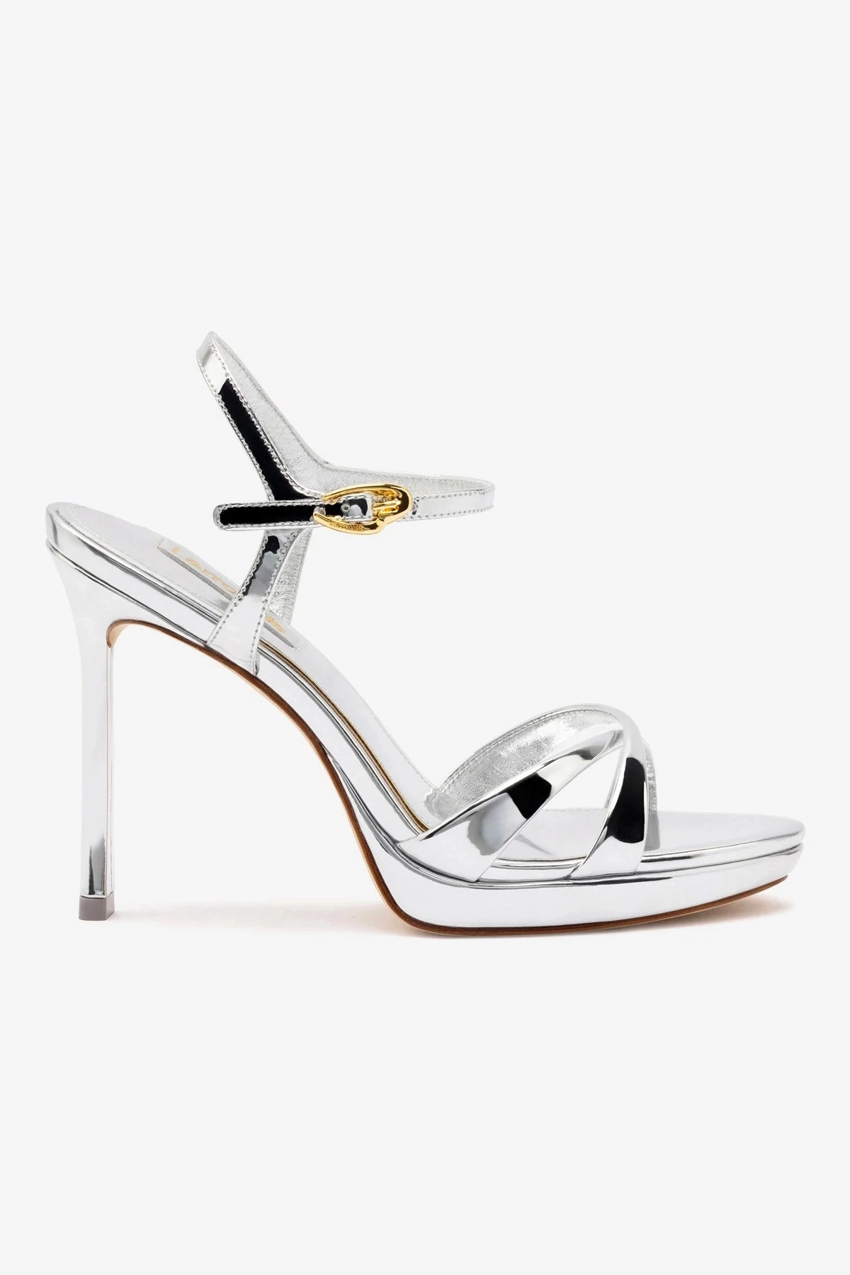 Quick Drying Travel Enthusiasts Angelina Sandal In Silver Specchio