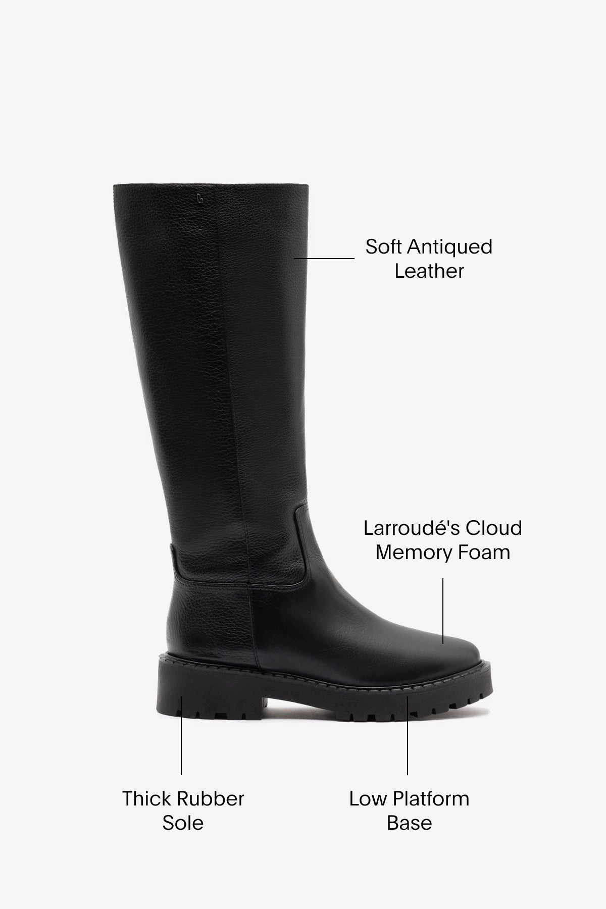 Ergonomic Travel Enthusiasts Anne Lugsole Boot In Black Leather
