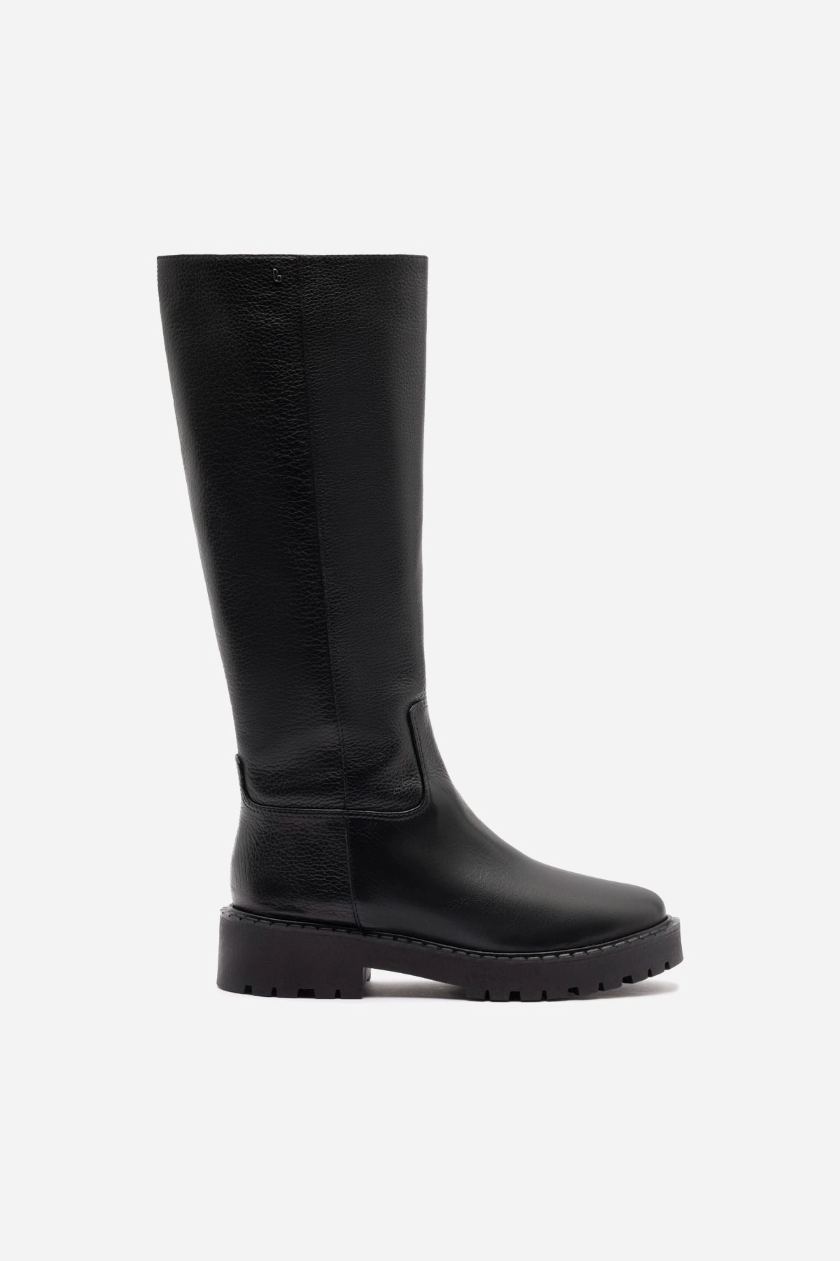 Anne Lugsole Boot In Black Leather Stretchable Jungle Path