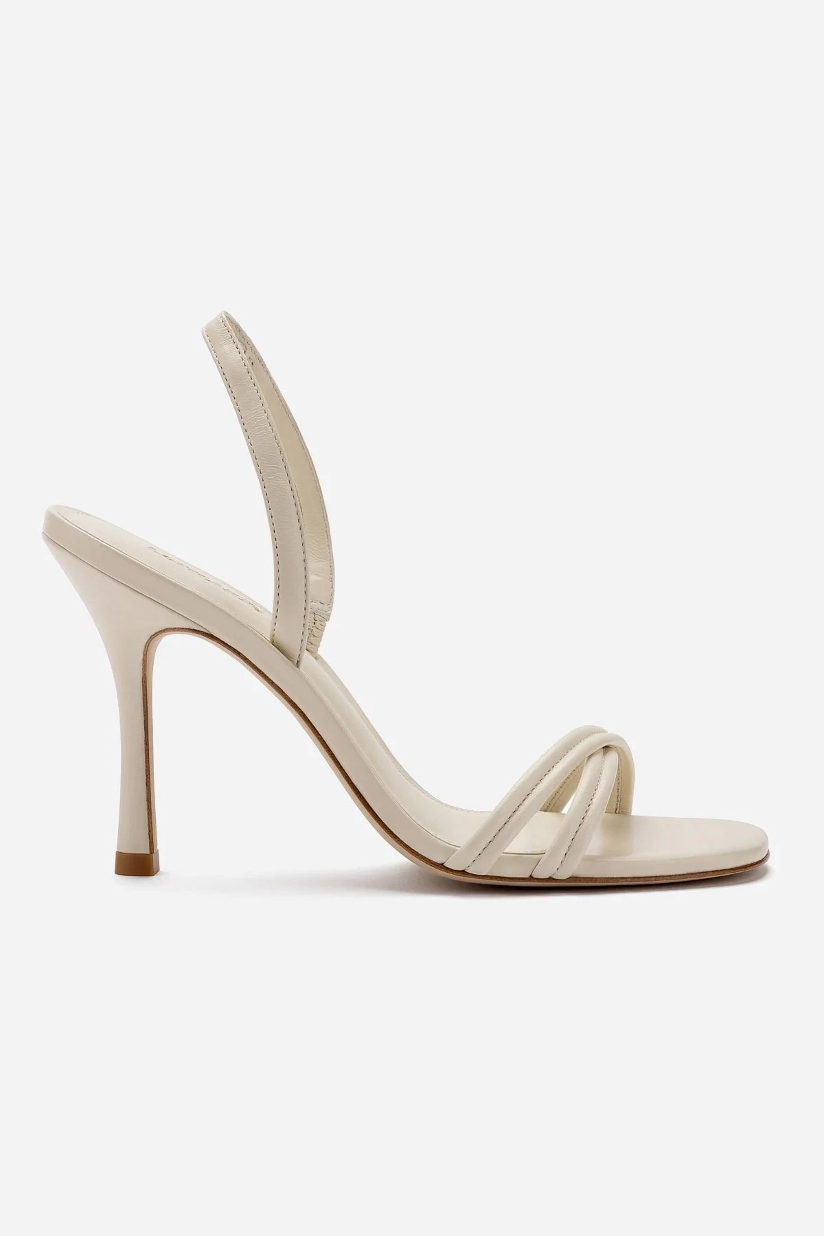 Annie Sandal In Ivory Leather Low Arch