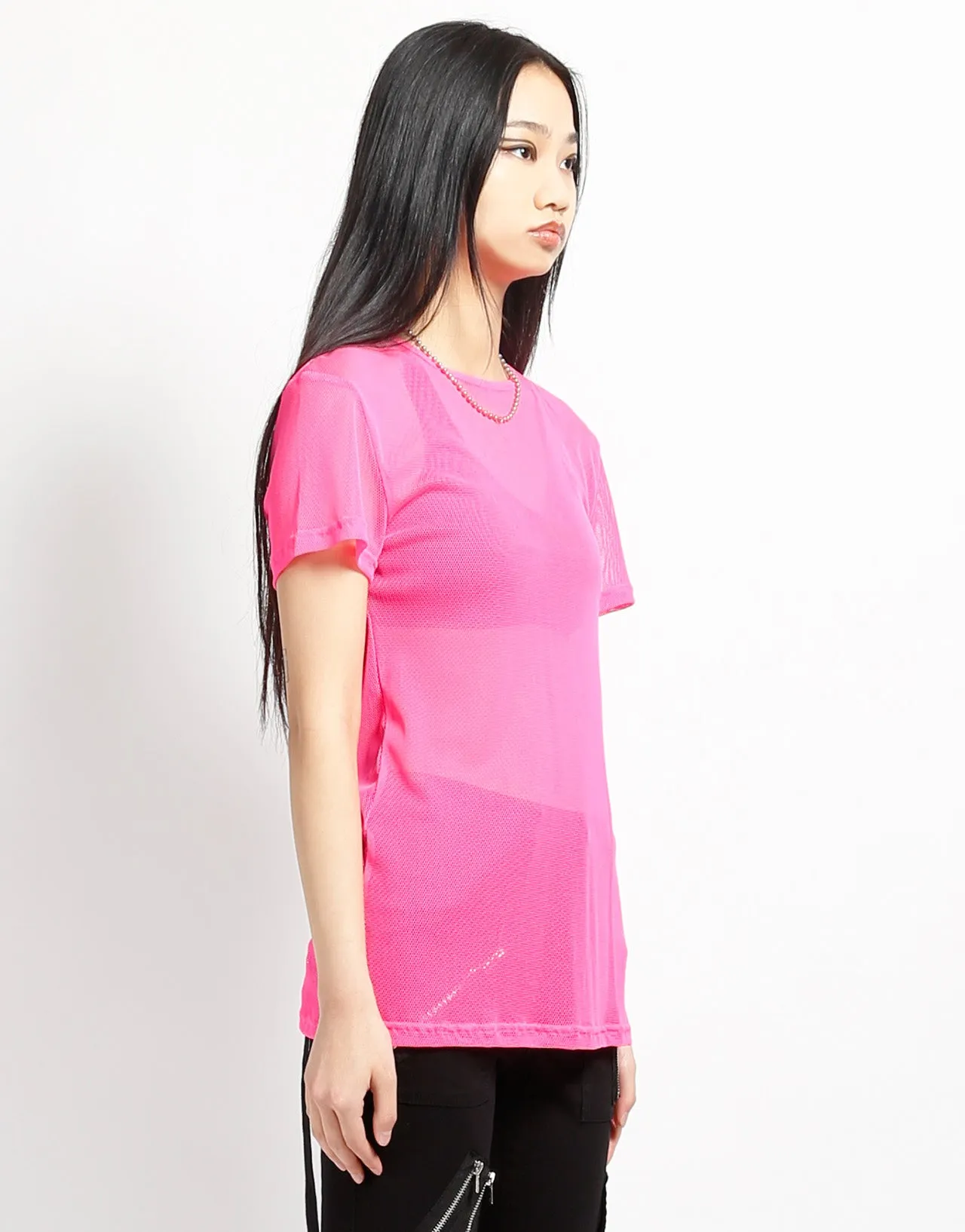 Breathable3DKnit SHORT SLEEVE FISHNET PINK