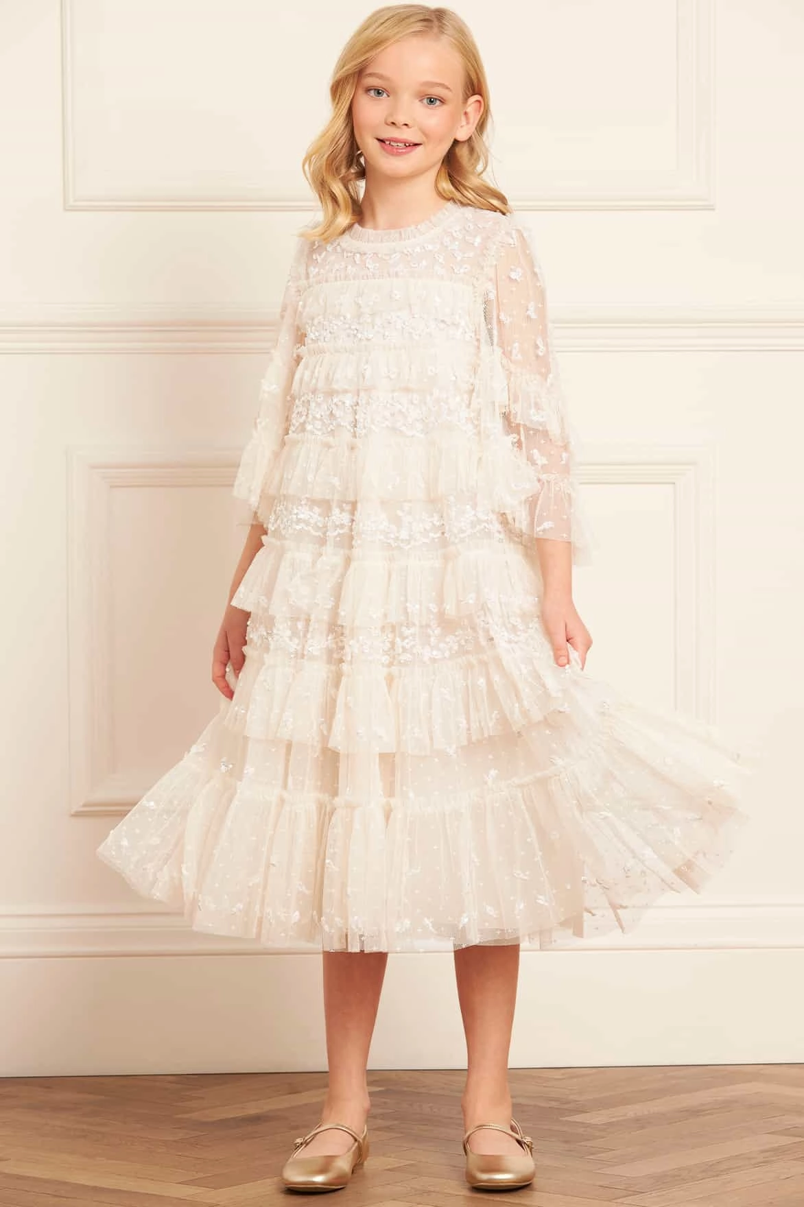 SlipResistant Emily Lace Kids Dress