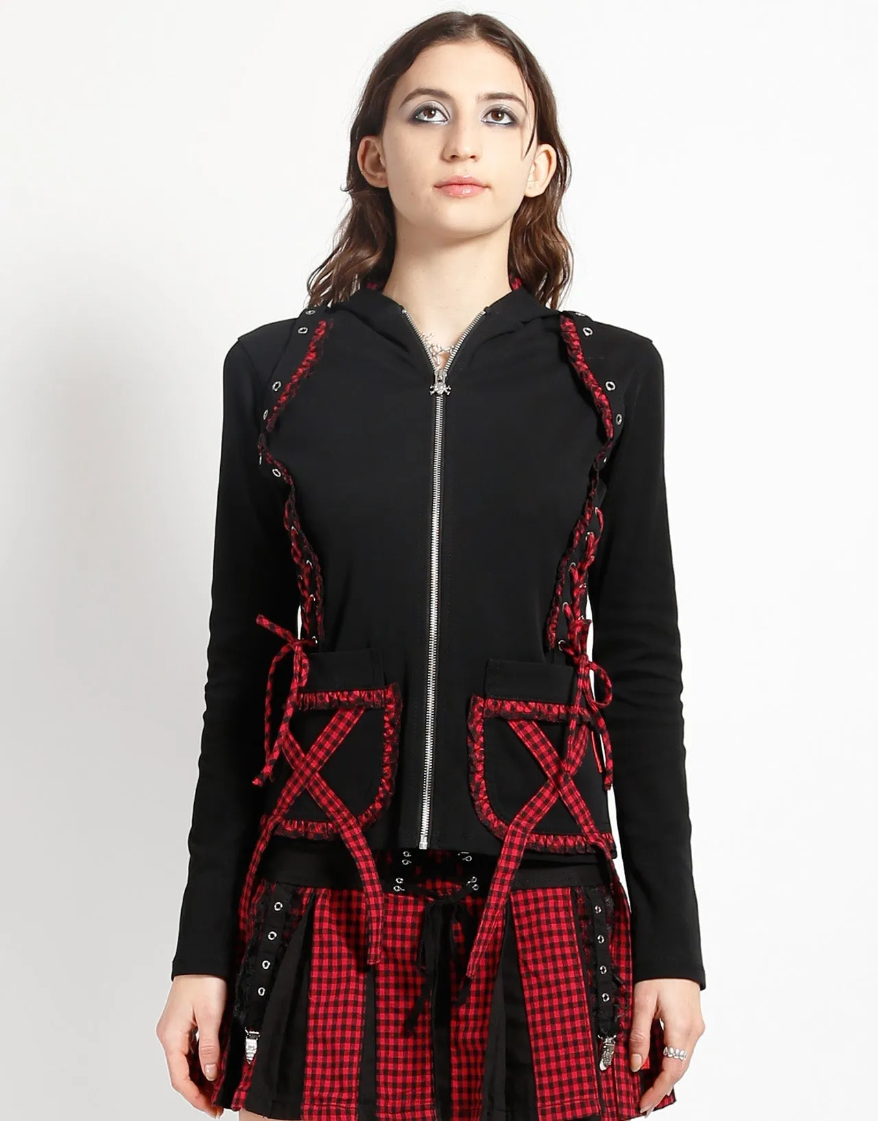 Versatile Shirt NonChafingTrim BO PEEP HOODY RED