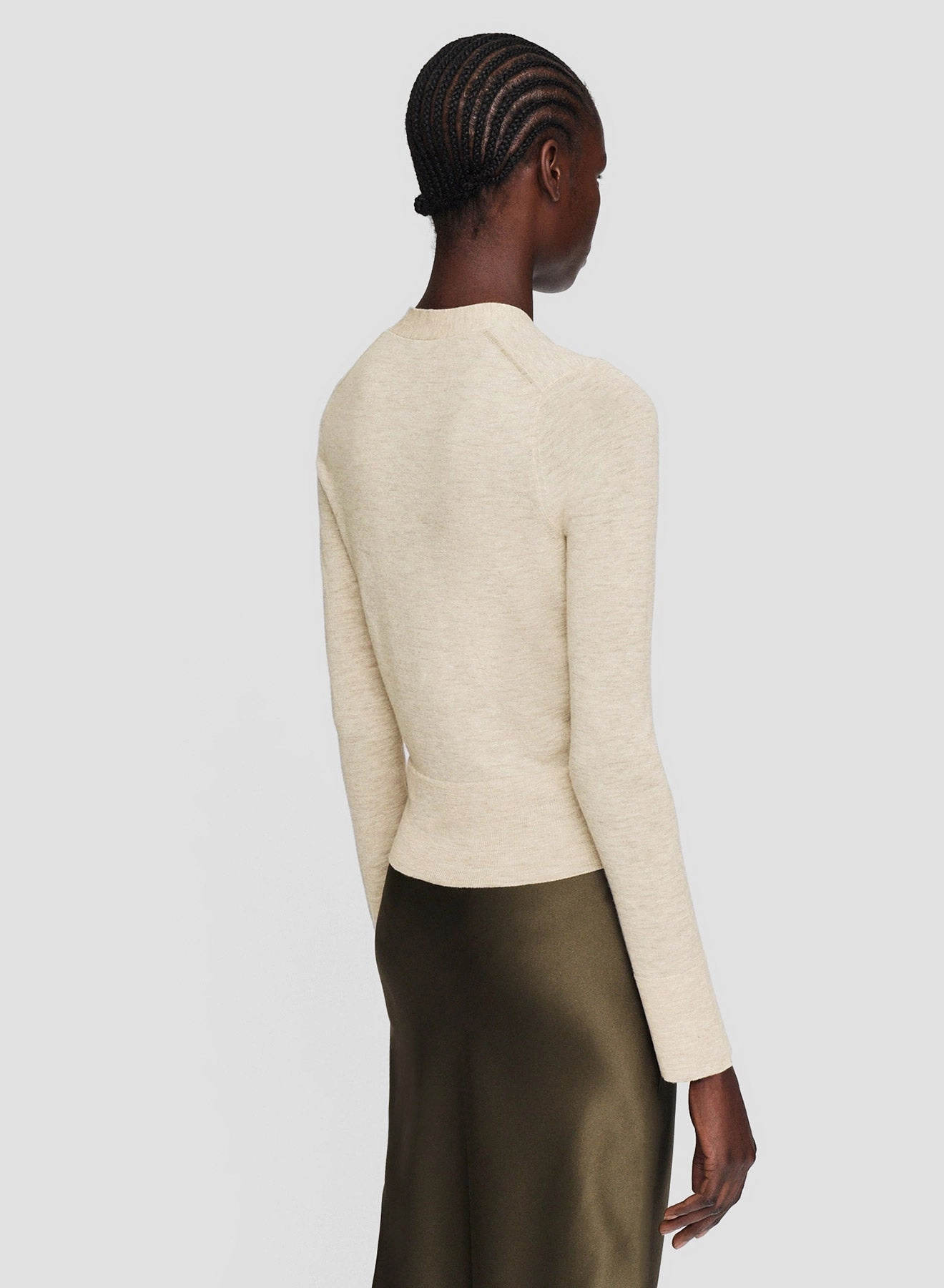 Zigzag Stitch Detail Day Layer Cashair Cardigan