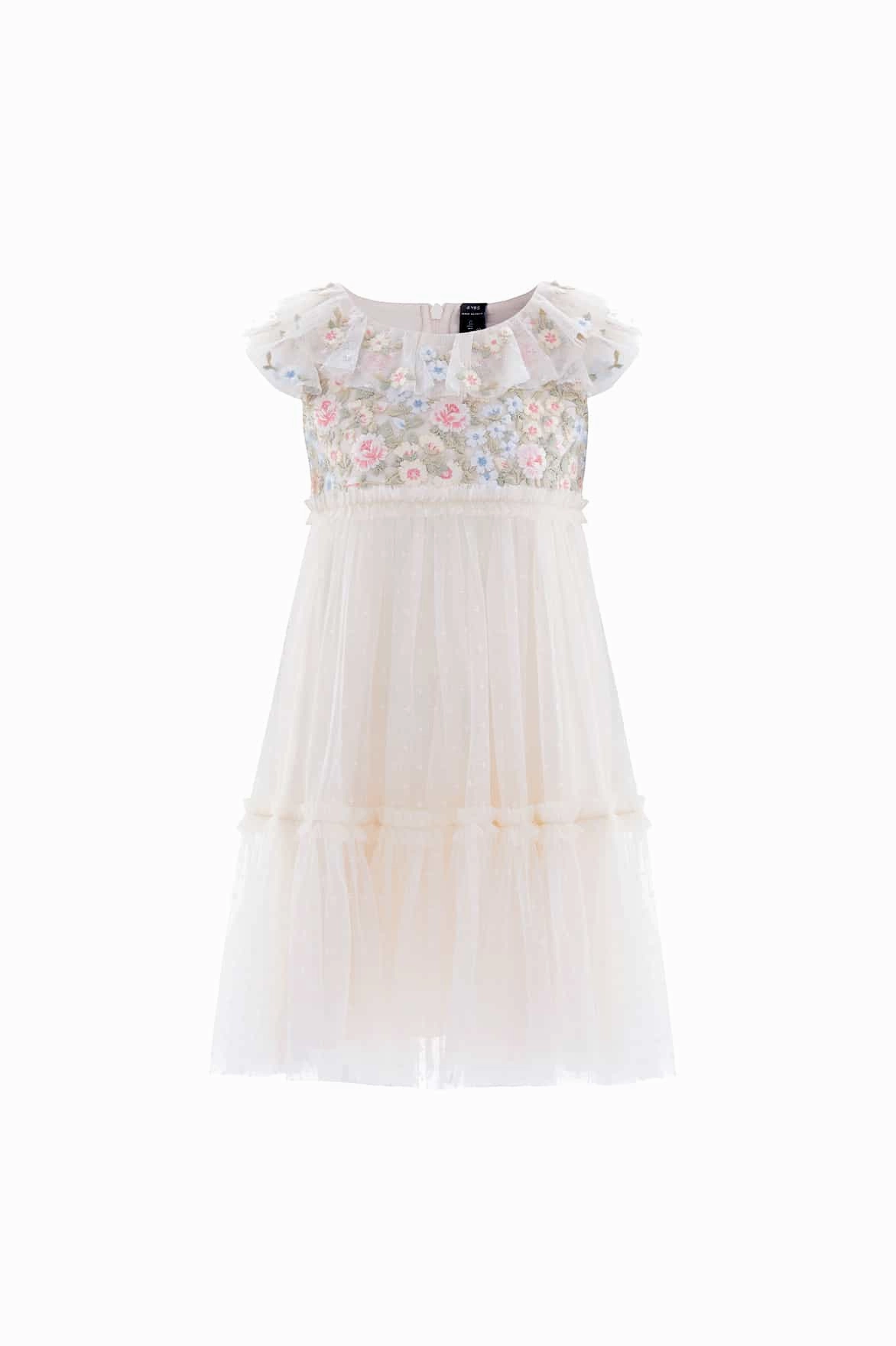 Breathable mesh Antoinettes Floral Bodice Kids Dress