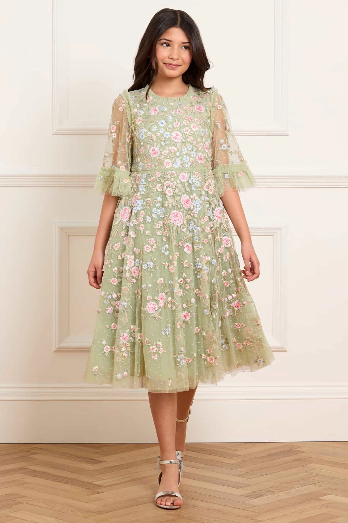 Antoinettes Floral Kids Dress AntiPillingTechnology Light material