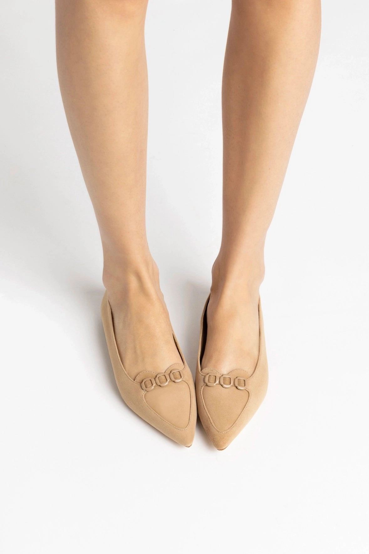 Stable Core Audrey Flat In Hazelnut Suede