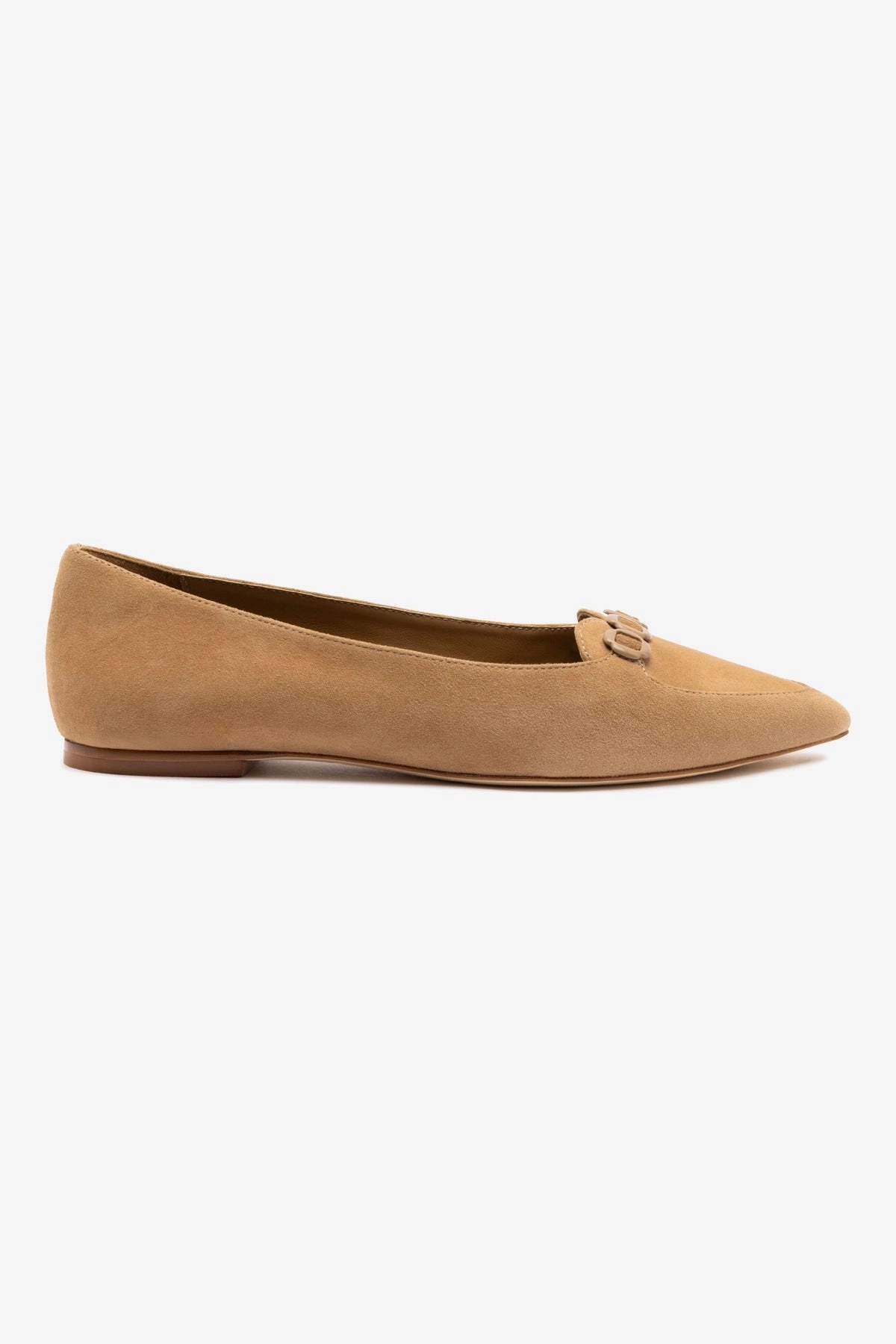 Daily Chill Audrey Flat In Hazelnut Suede