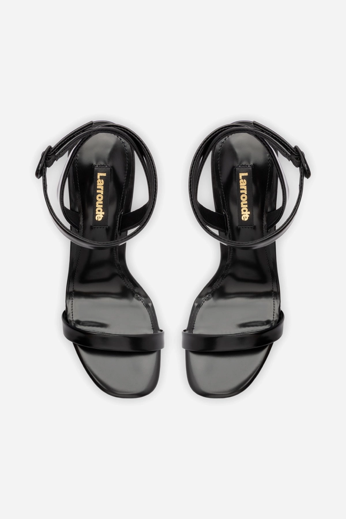 Swim Ready Step Tall Veronina Sandal In Black Box Leather