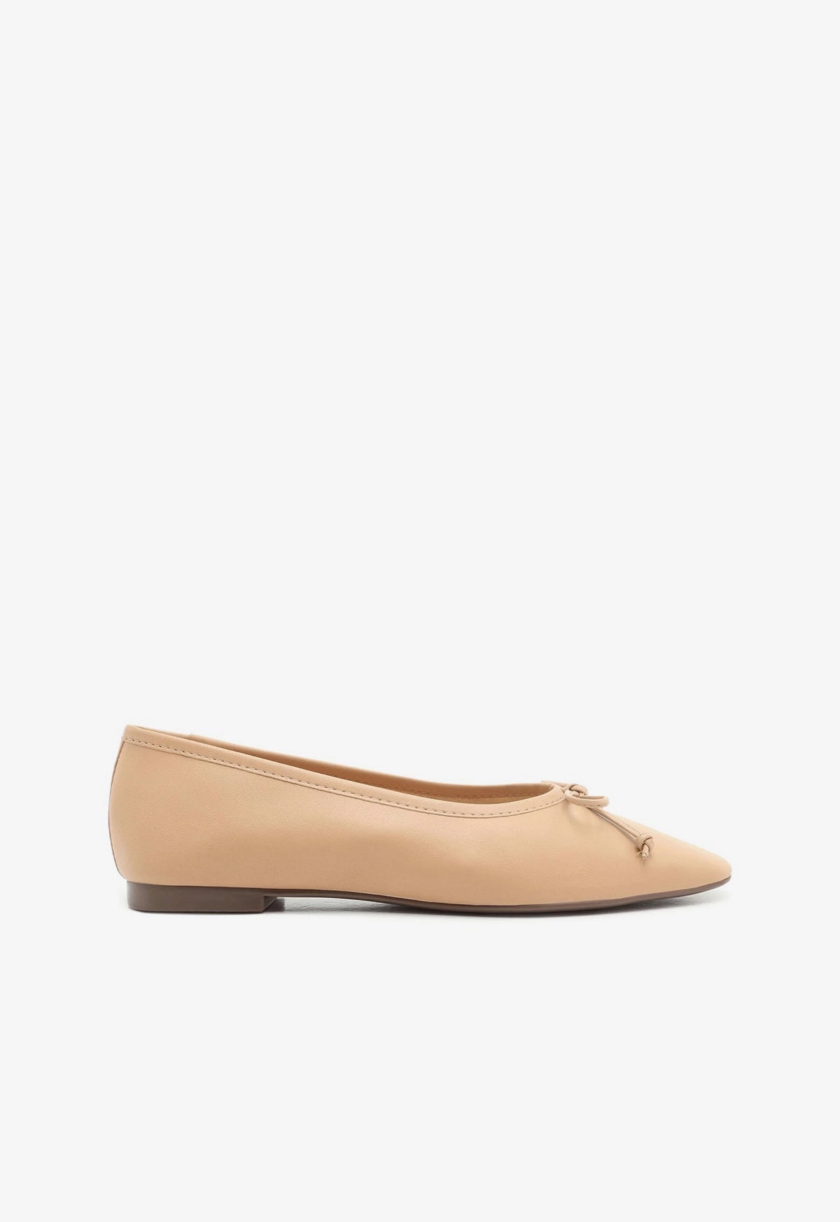 Cool Tone Arissa Beige Leather Ballet Flat