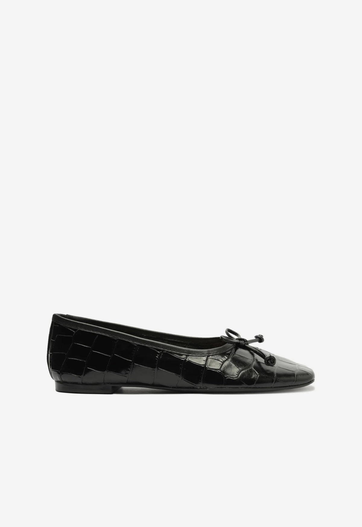 Beauty Walk Arissa Black Leather Ballet Flat