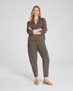 SPANX AirEssentials Barrel Pant in Mineral Fitted Shirt Layered Collar Structure