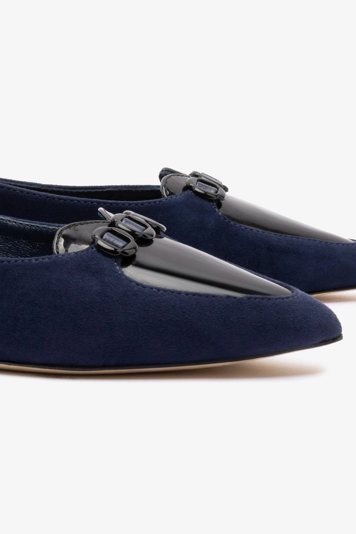 Closet Core Audrey Flat In Navy Suede
