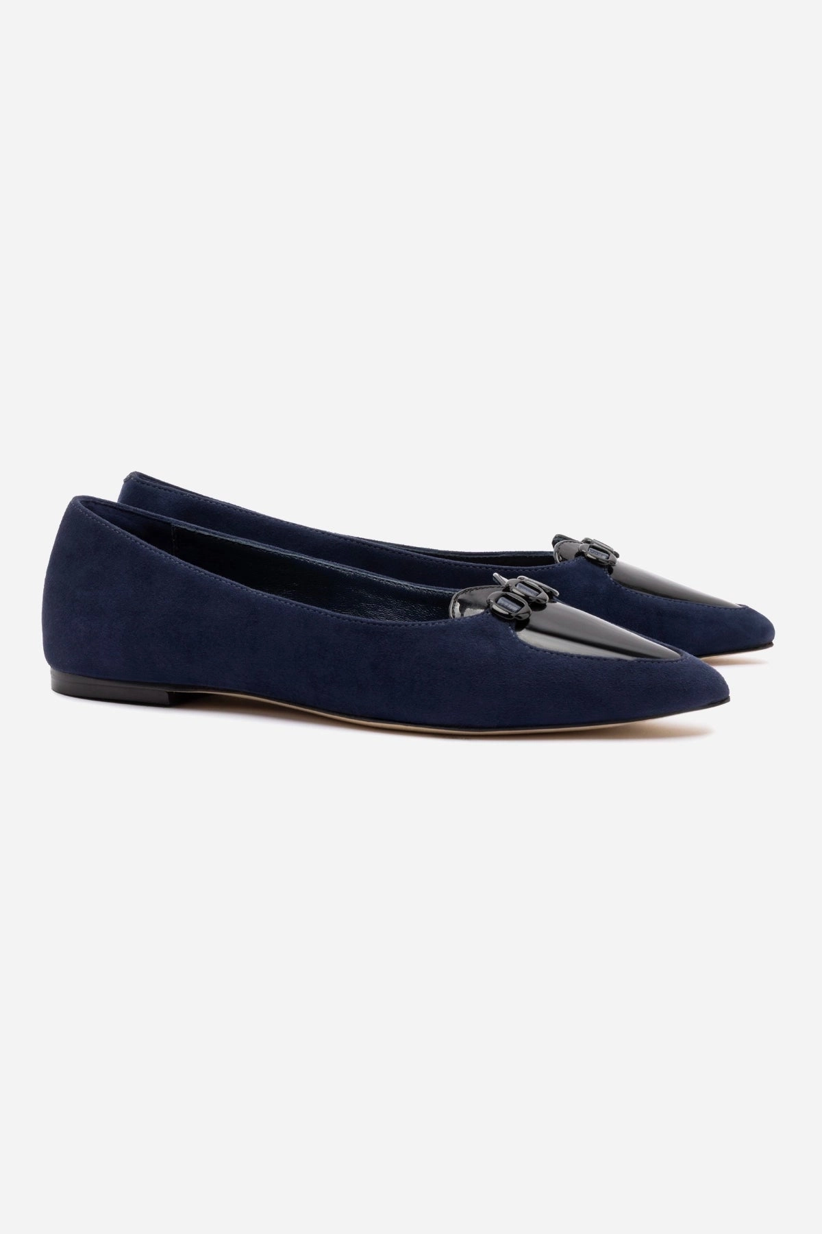 Energy Returning Foam Light Run Audrey Flat In Navy Suede