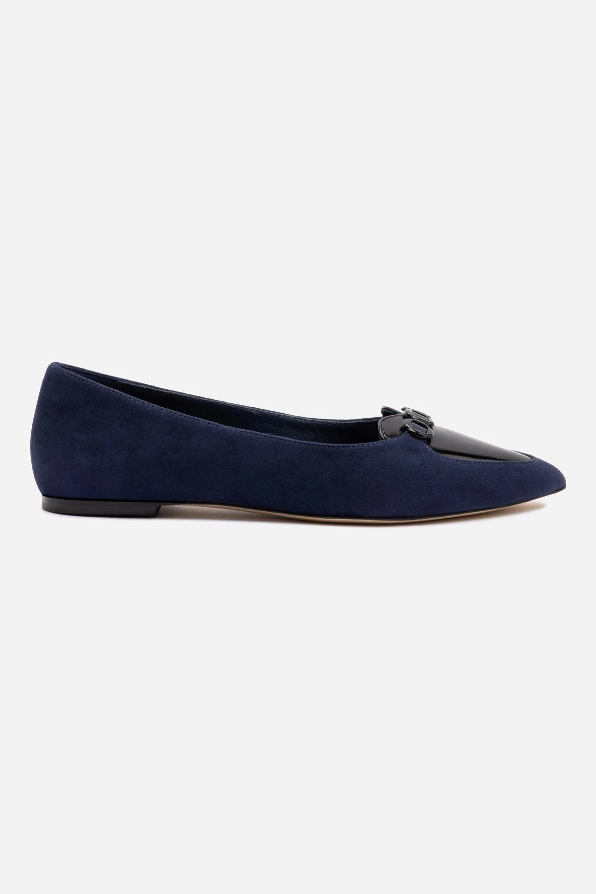 All Day Travel Light Audrey Flat In Navy Suede