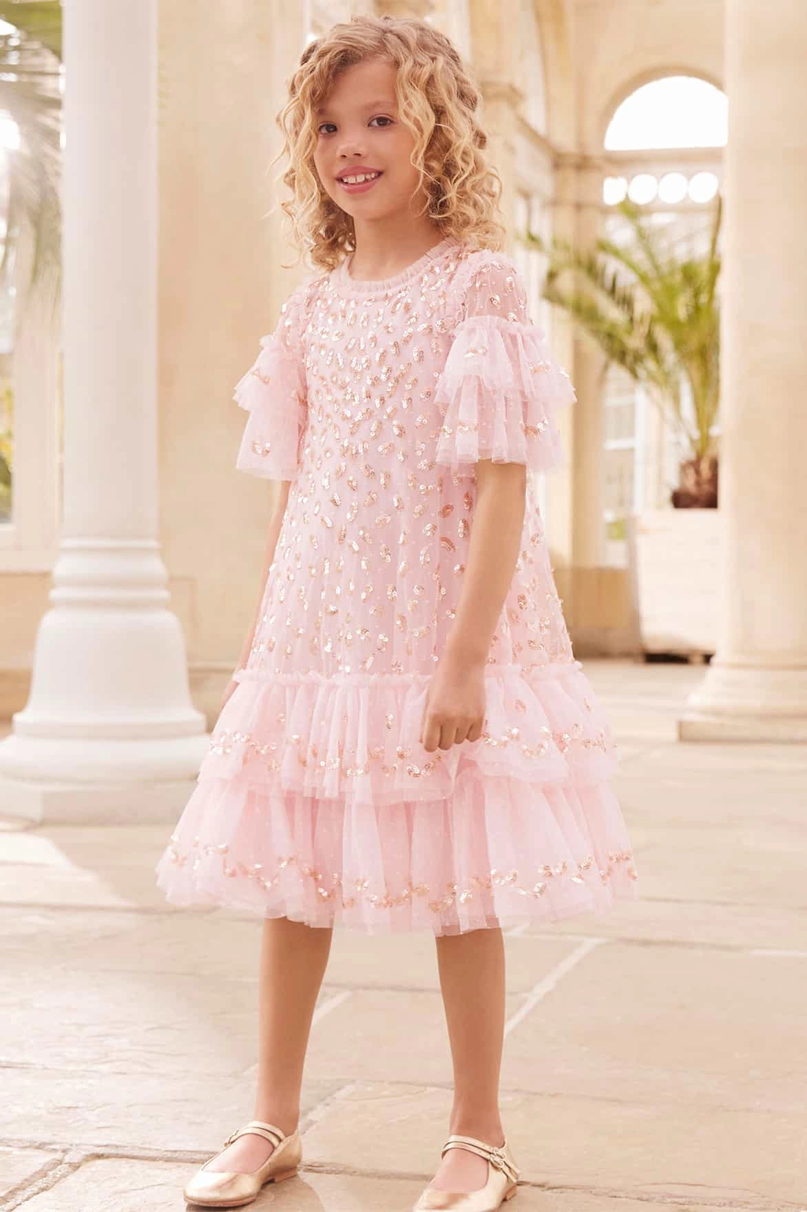 ContrastTipping Autumn Leaves Kids Dress