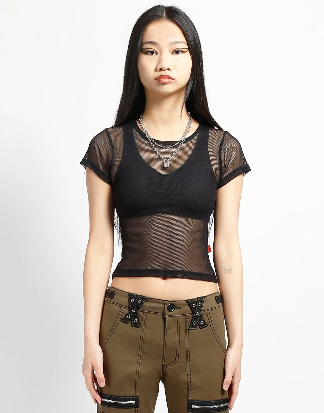 NonIrritatingStitching Breathable Lining BABY TEE FISHNET