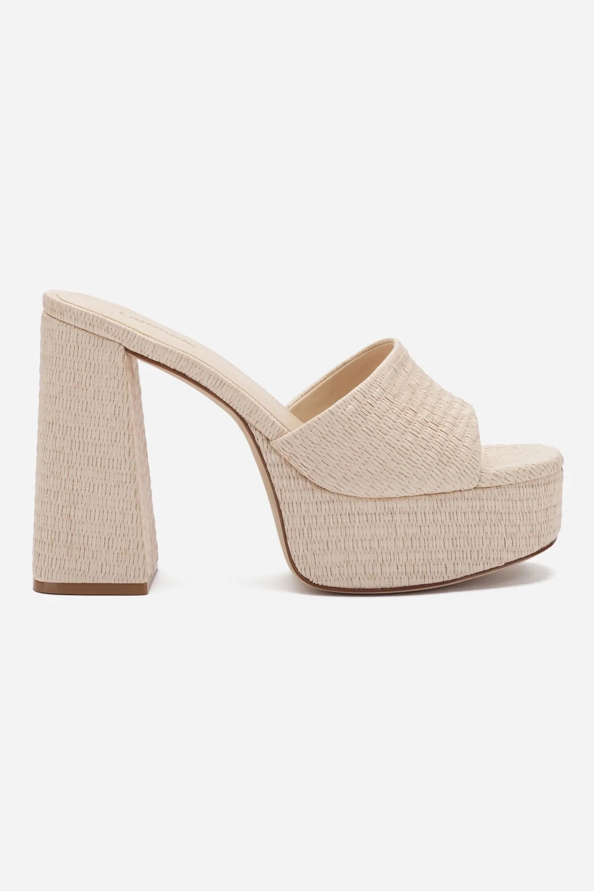 Park Step Dolly Mule In Natural Raffia