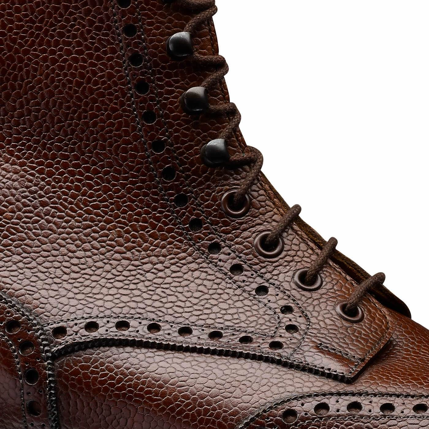 Long Lasting Outsole Durability Lace Up Style Islay Dark Brown Scotch Grain