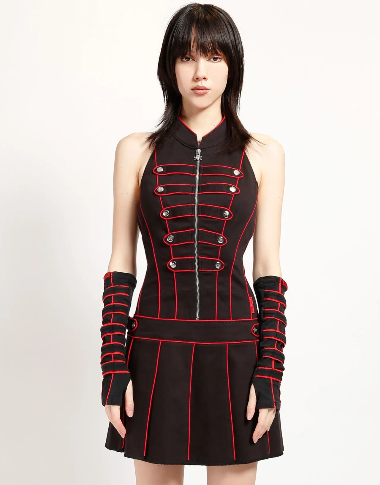 Durable Reinforced Elbows BAND DRESS RED