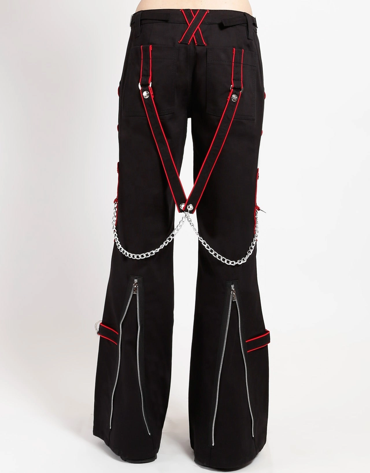 BAND DARK STREET PANT RED Zip Pocket