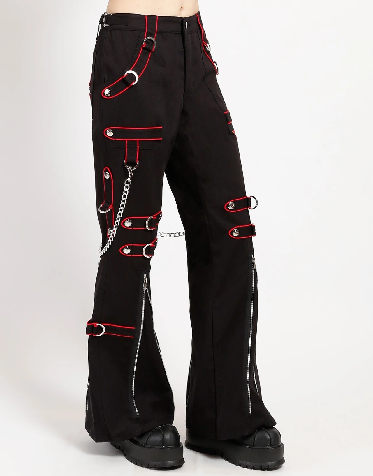 HighDensityWeave Fashion Layer BAND DARK STREET PANT RED