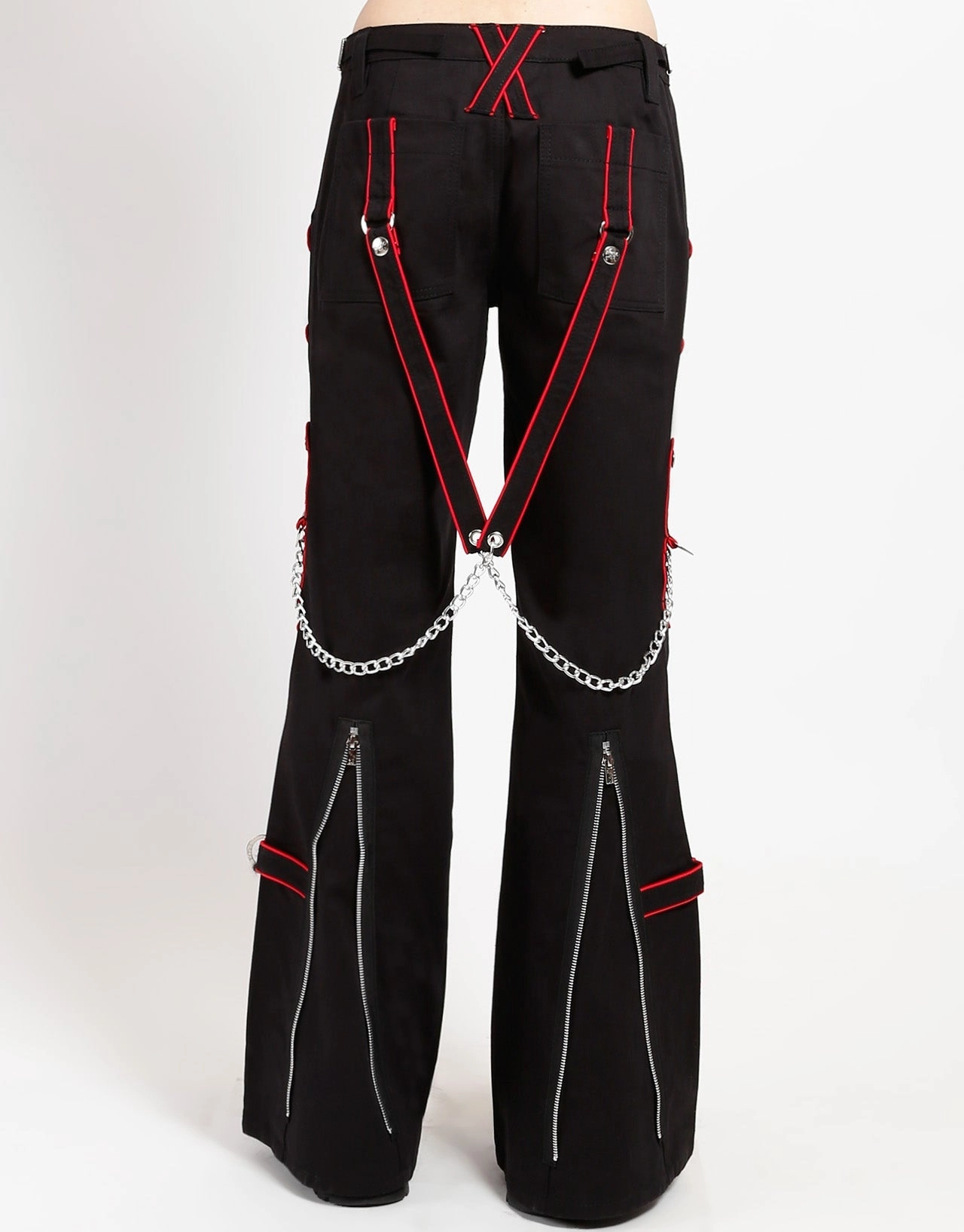 Breathable Lining Tailored Silhouette BAND DARK STREET PANT RED